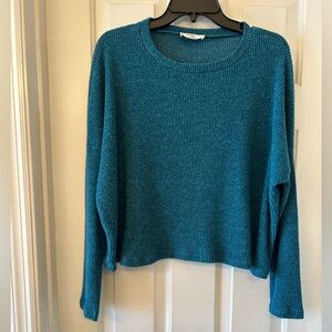 Zenana Outfitters Teal Crew Neck Sweater